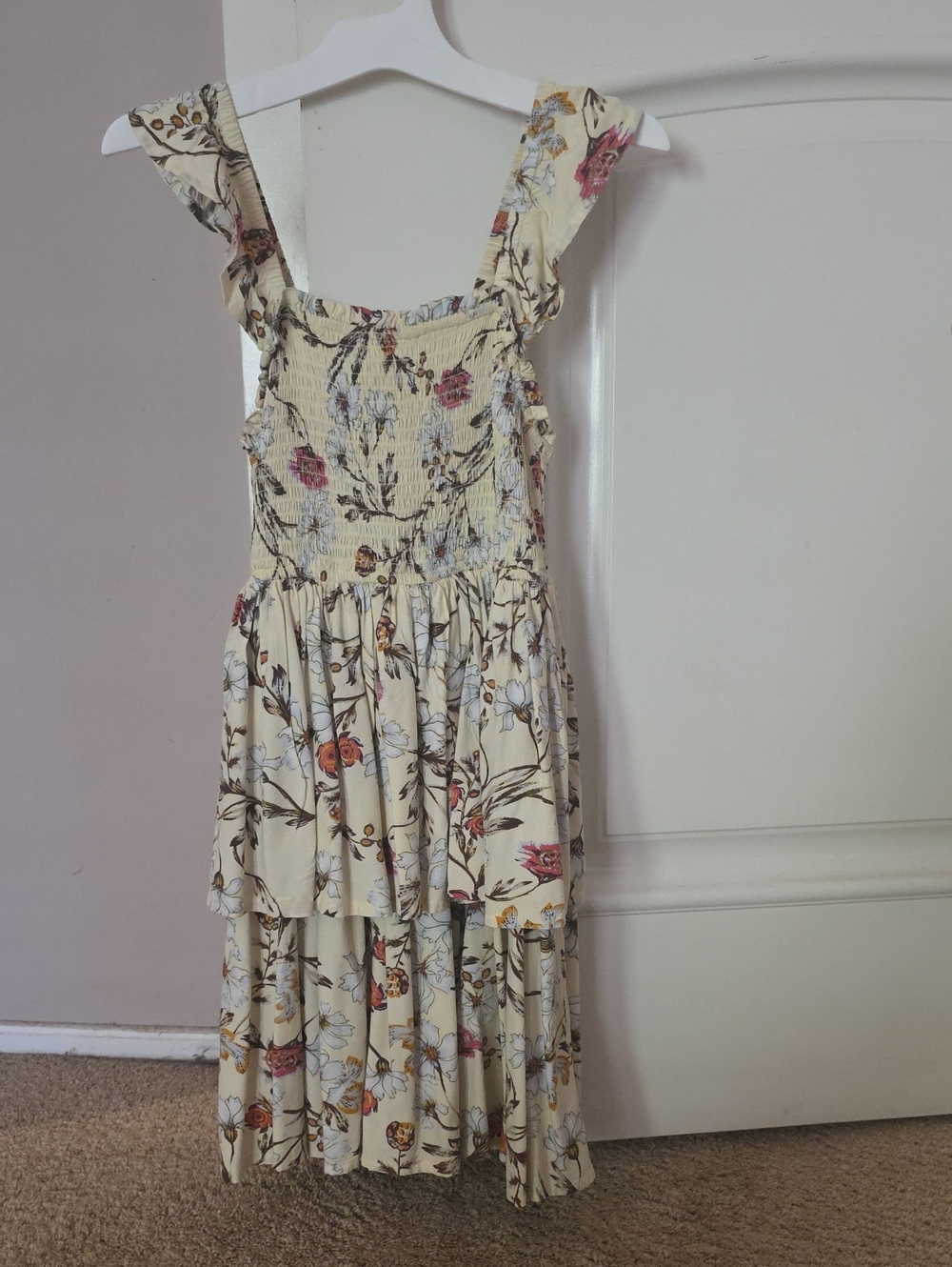 Girl's Floral Tiered Smocked Sundress